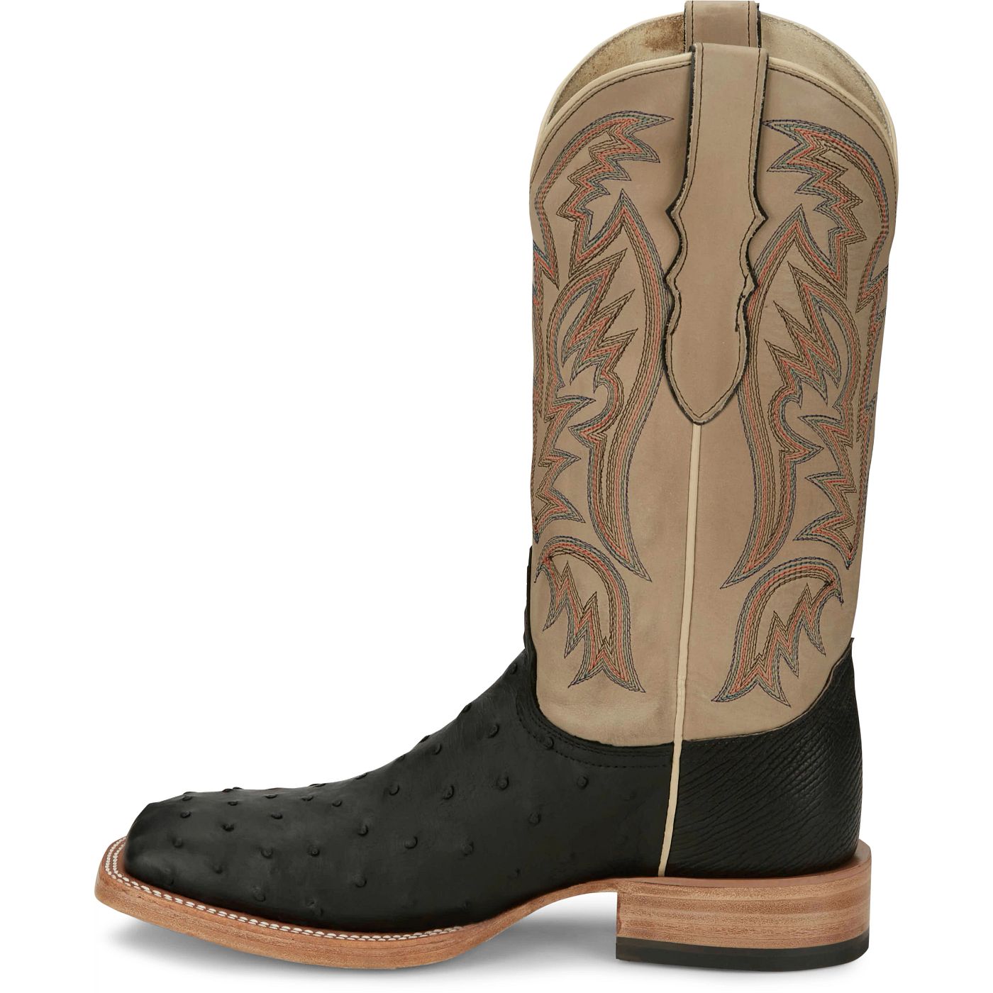 Justin Boots Men's Doc Bar 13" Full Quill Ostrich Boot - Black (AQ8042) - View 8
