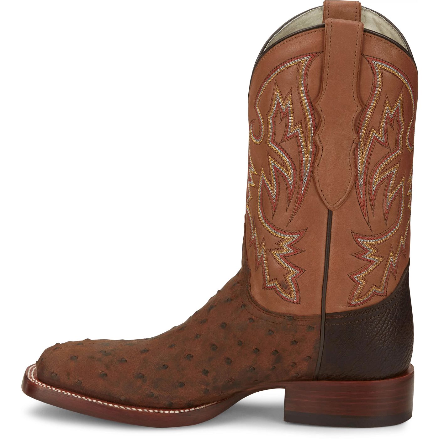 Justin Boots Men's King 11" Full Quill Ostrich Boot - Saddle (AQ8043) - View 8