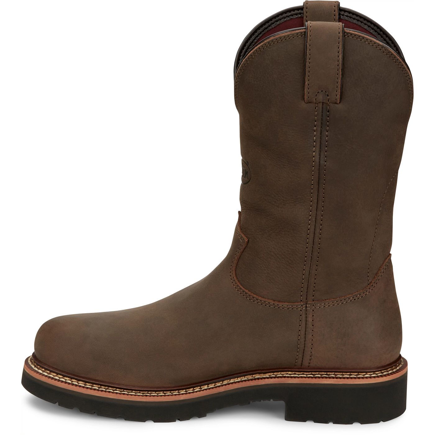 Justin Work Men's Carbide 11" Waterproof Steel Toe Boot - Hickory Brown (OW4458) - View 8