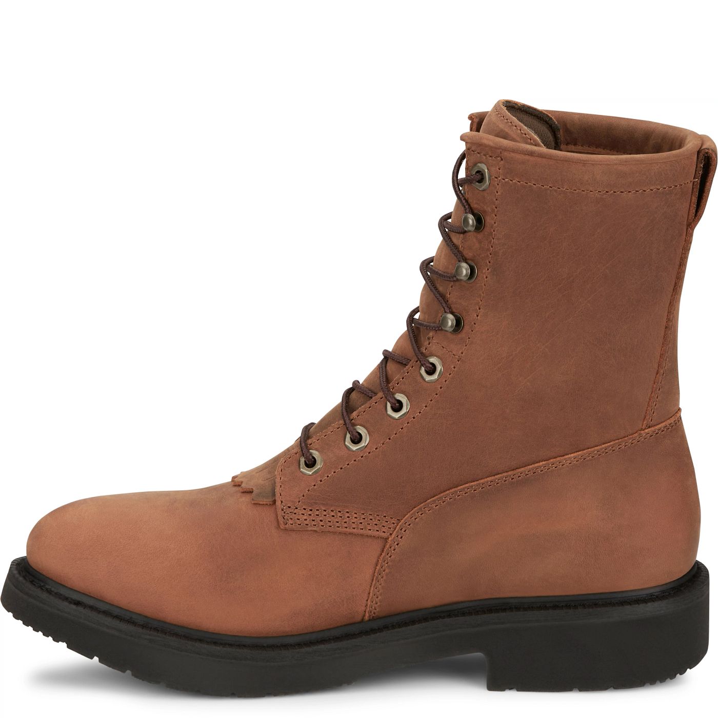 Justin Work Men's Livestock 8" Waterproof Boot - Aged Bark (OW604) - View 8