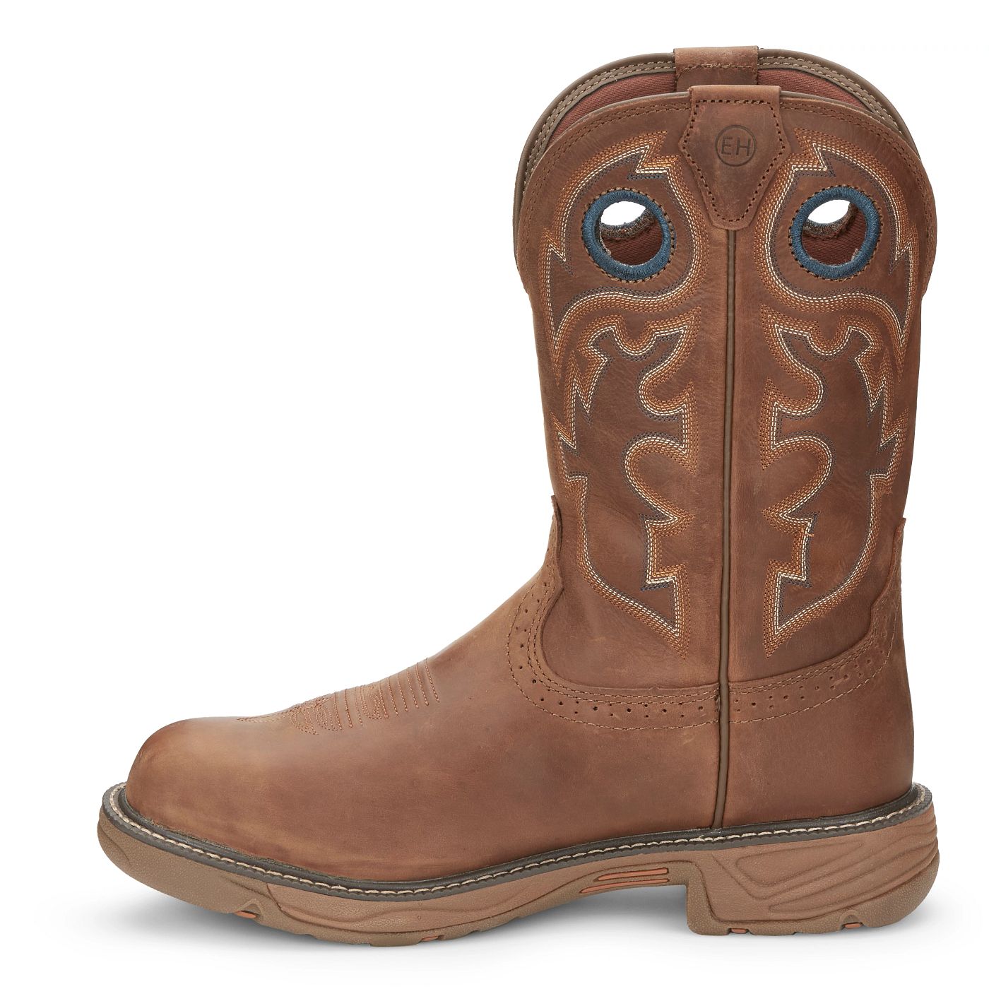 Justin Work Men's Rush 11" Waterproof Nano Comp Toe Boot - Barley Brown (SE4334) - View 8
