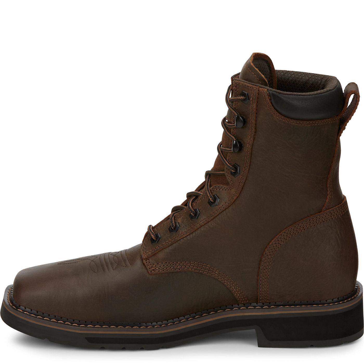 Justin Work Men's Driller 8" Waterproof Composite Toe Boot - Aged Bark (SE462) - View 8