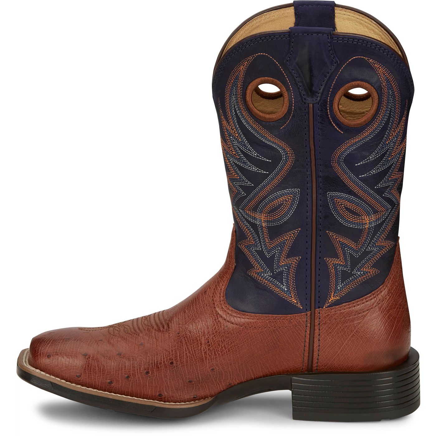 Justin Boots Men's Roswell 11" Smooth Ostrich Boot - Brandy (UN8751) - View 8