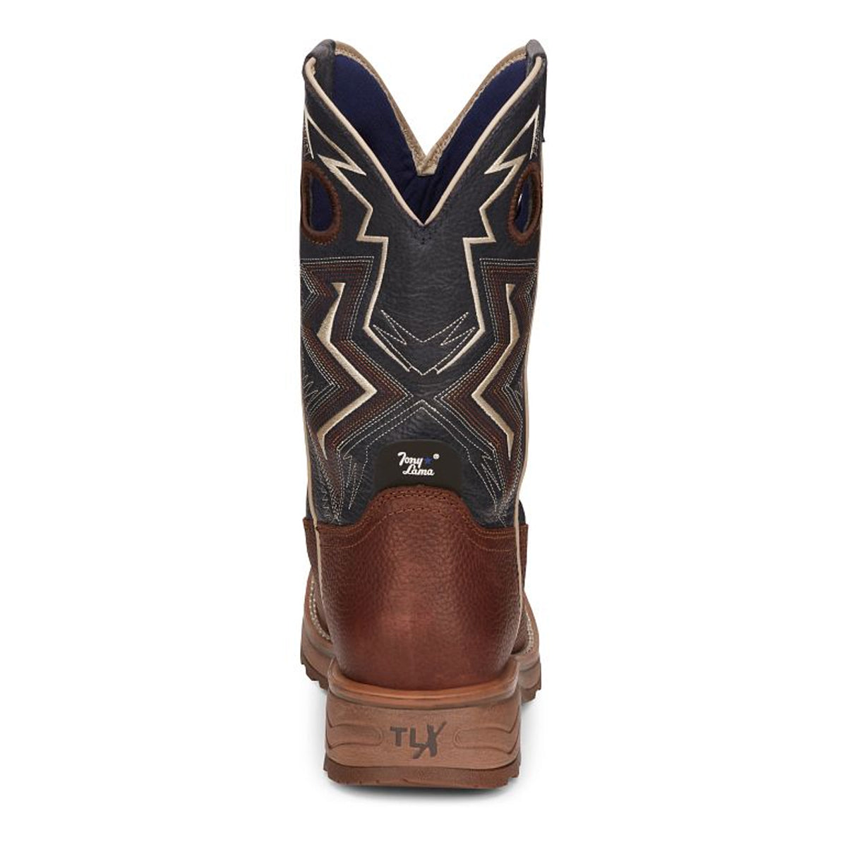 Tony Lamas Men's Footwear Work Force 11" Wide Square Composite Toe Waterproof Work Boot Color Dark Brown image 4
