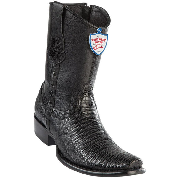 Wild West Boots #279B0705 Men's | Color Black | Men’s Wild West Teju Lizard Boots Dubai Toe Handcrafted