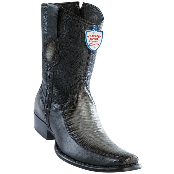 Wild West 279BF0738 Men's | Color Faded Gray | Men’s Wild West Teju Lizard With Deer Boots Dubai Toe Handcrafted