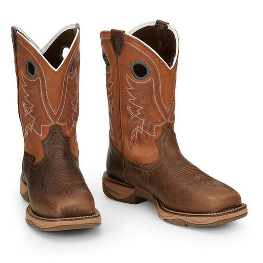 Tony Lamas Boots Men's Footwear Work Lopez 11" Wide Steel Square Toe Waterproof Work Boot Color Tumbleweed image 0