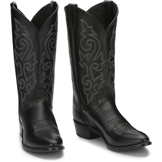 Justin Boots Men's Buck 13" Western Boot - Black (1409) - Front View