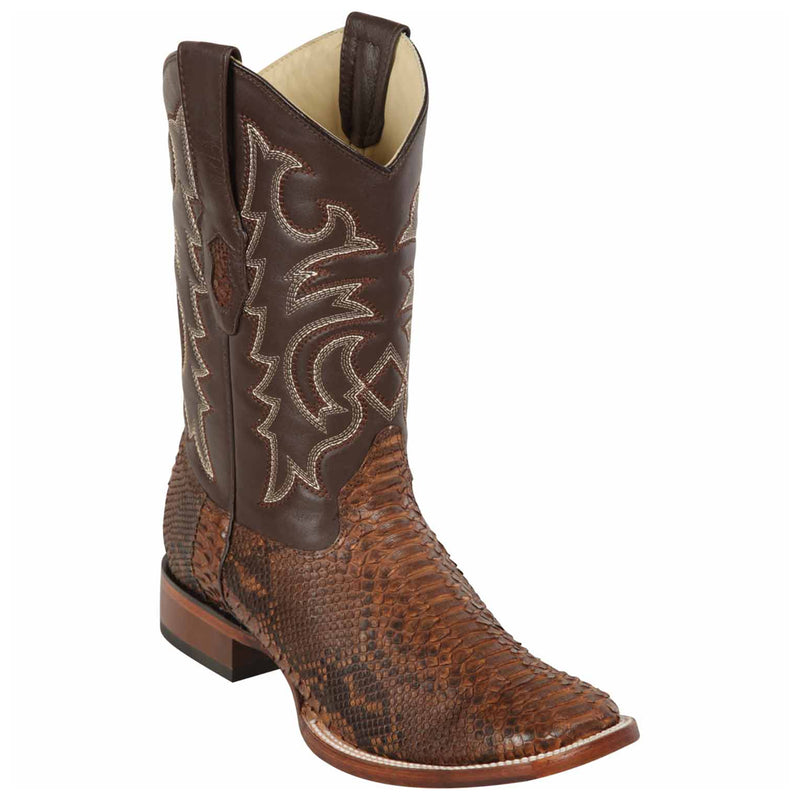 Men's Los Altos Boots Python Skin Wide Square Toe Boot 8225766