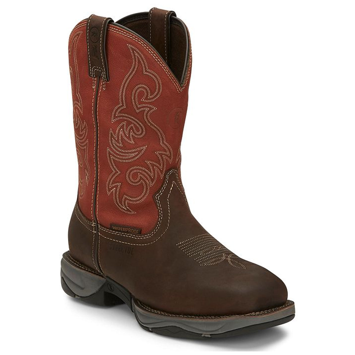 Tony Lamas Men's Footwear Work Junction 11" Waterproof Steel Toe Work Boot Color Chocolate Brown image 4