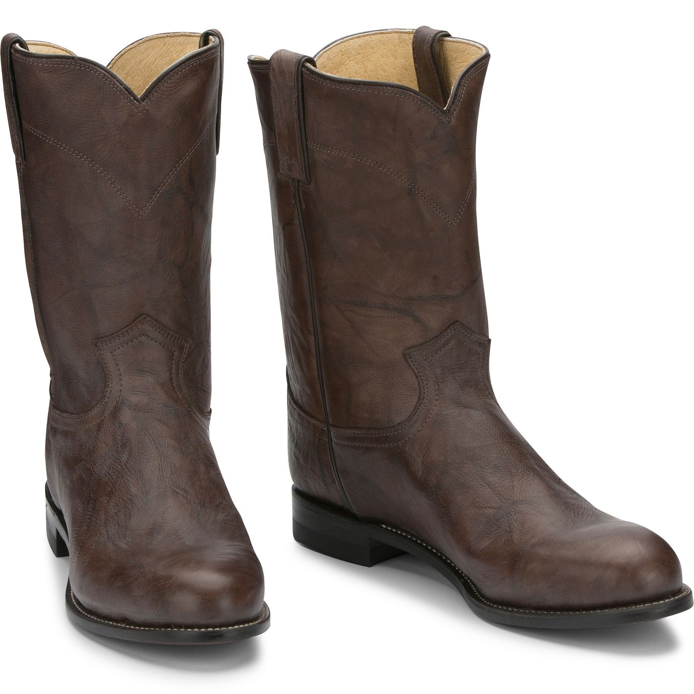 Justin Boots Men's Jackson 10" Roper Boot - Dark Brown (3162) - Front View
