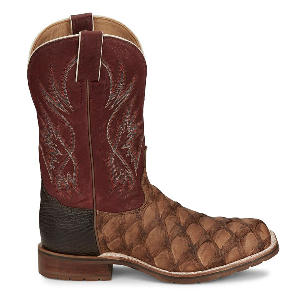 Tony Lamas Boots Men's Footwear Western Prescott 11" Pirarucu Color Toffe image 2