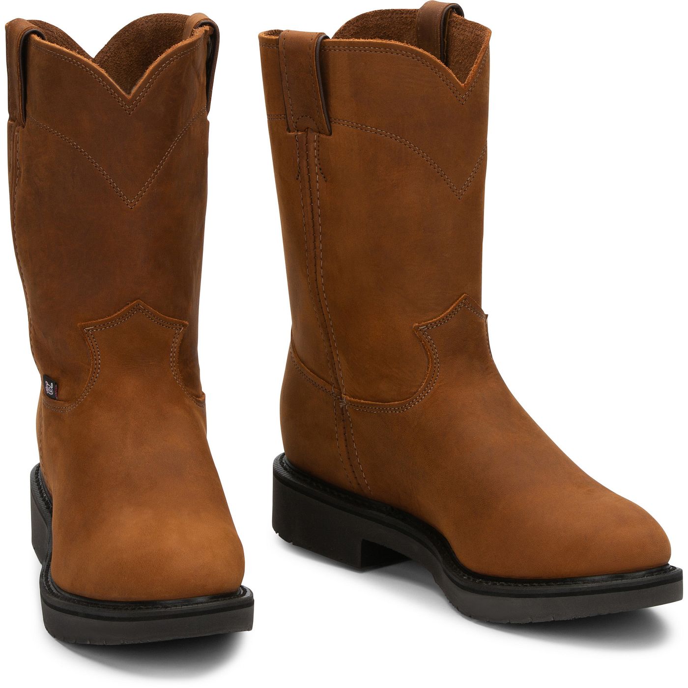 Justin Work Men's Conductor 10" Work Boot - Bark (4760) - Front View