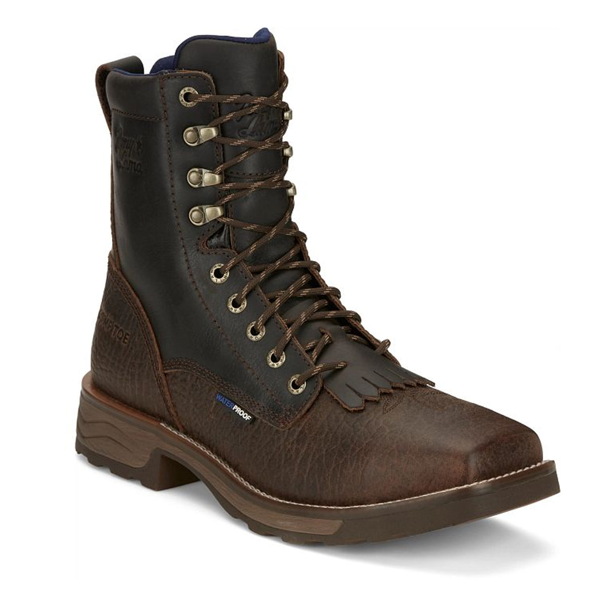 Tony Lamas Men's Footwear Work High Range 8" Waterproof Comp Toe Color Pecan image 1