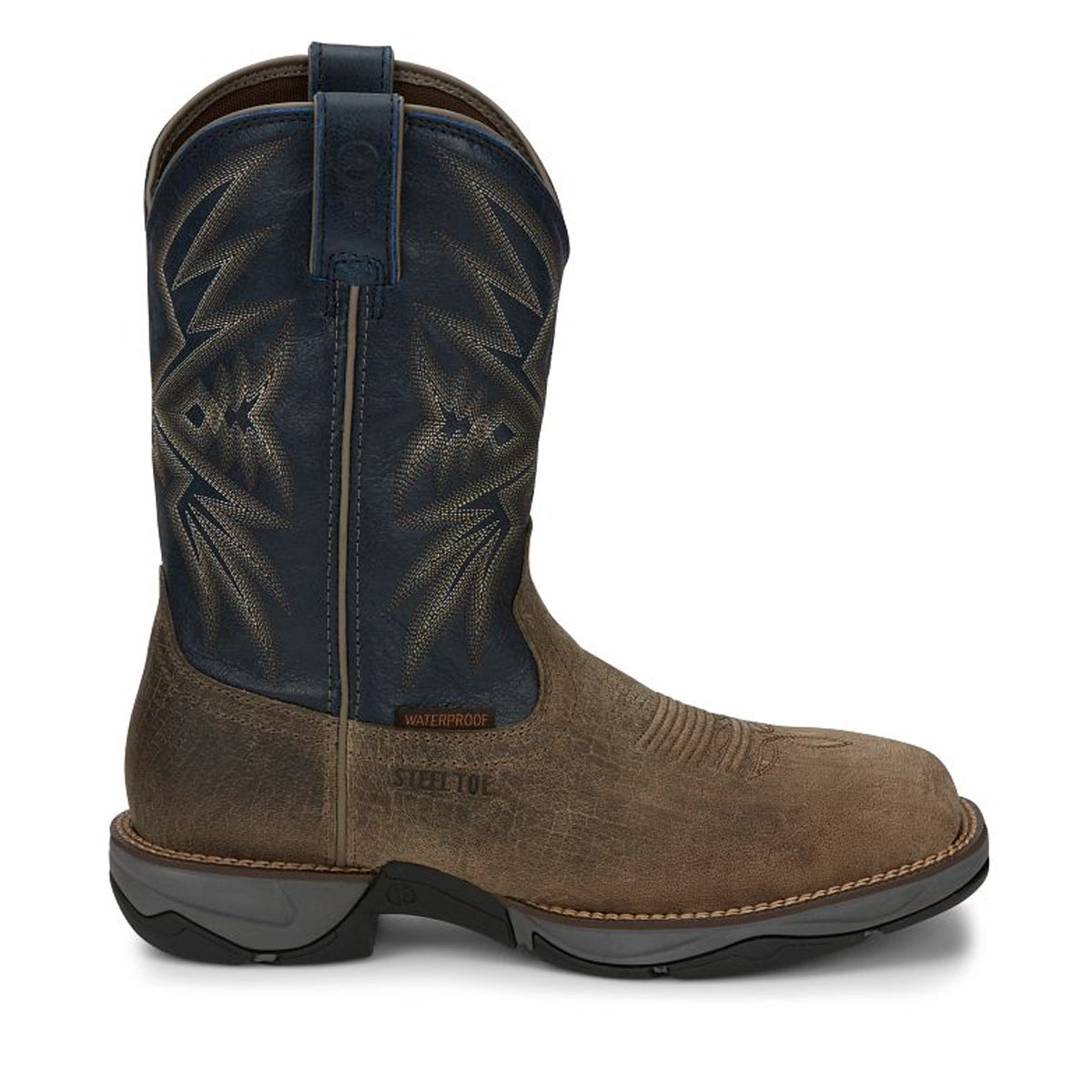 Tony Lamas Men's Footwear Work Bartlett 11" Pull-On Steel Toe Work Boot Color Stone image 2