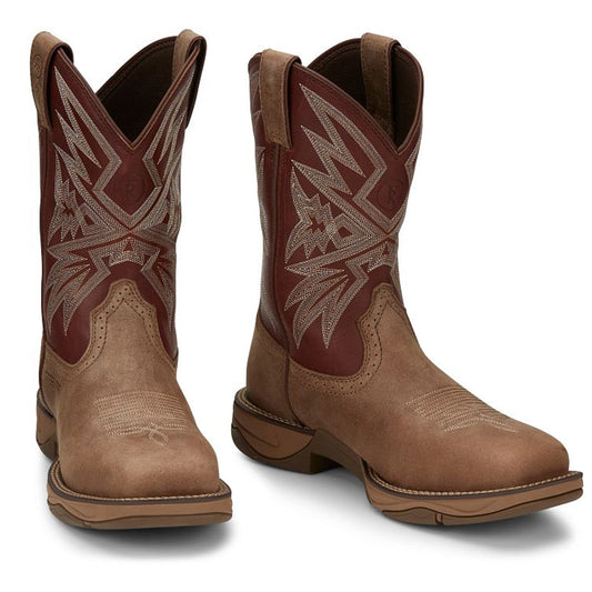 Tony Lamas Men's Footwear Work Bartlett 11" Steel Toe Work Boot Color Light Tan image 0