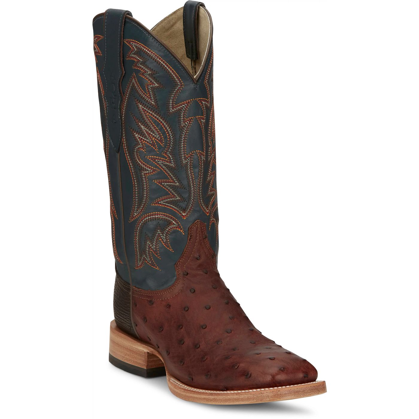 Justin Boots Men's Doc Bar 13" Full Quill Ostrich Boot - Brandy (AQ8041) - View 2