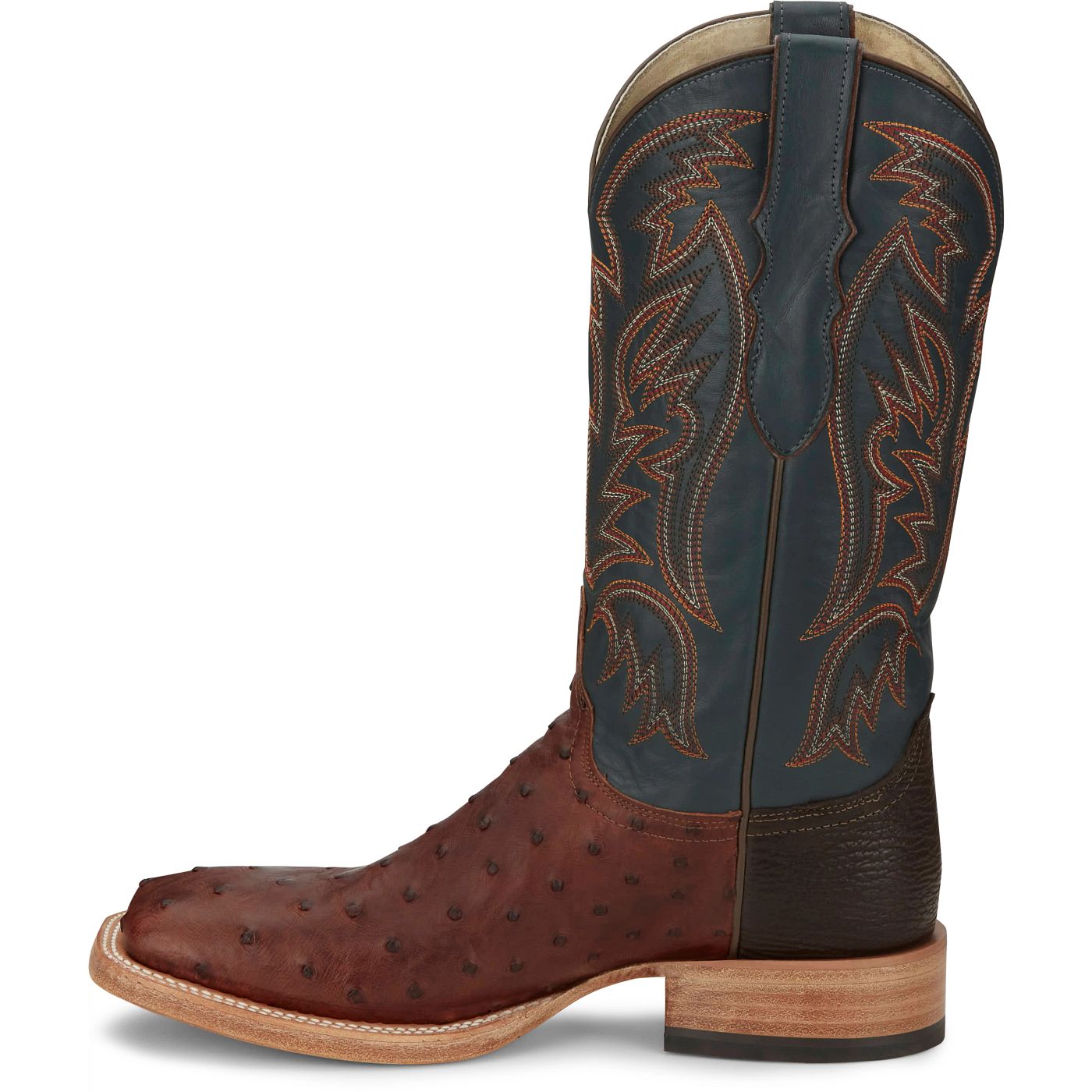 Justin Boots Men's Doc Bar 13" Full Quill Ostrich Boot - Brandy (AQ8041) - View 8