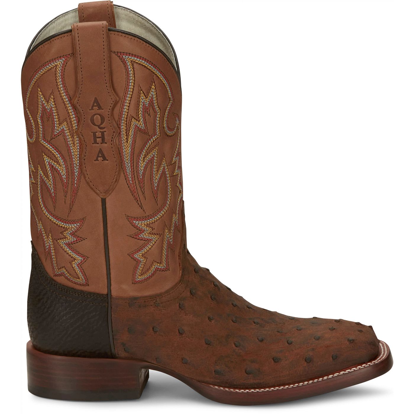 Justin Boots Men's King 11" Full Quill Ostrich Boot - Saddle (AQ8043) - View 3