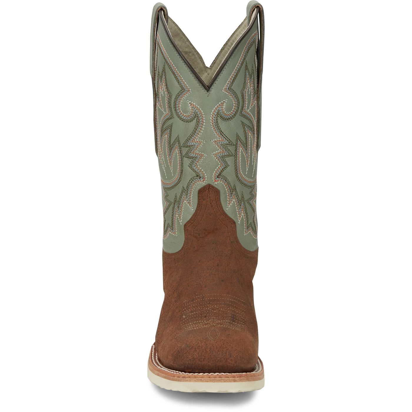 Justin Boots Men's Peppy San Badger 11" Smooth Ostrich Boot - Distressed Cognac (AQ8143) - View 7
