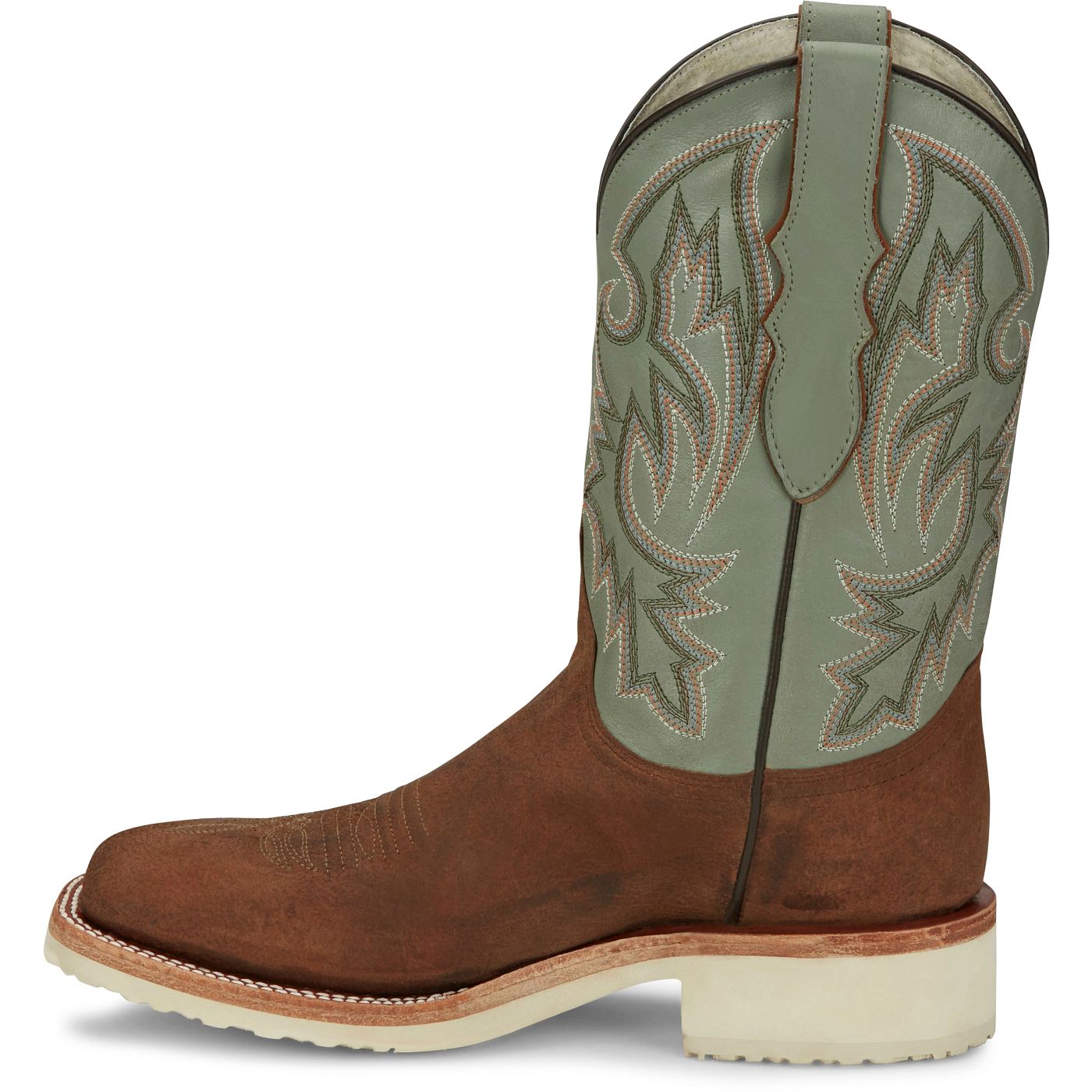 Justin Boots Men's Peppy San Badger 11" Smooth Ostrich Boot - Distressed Cognac (AQ8143) - View 8