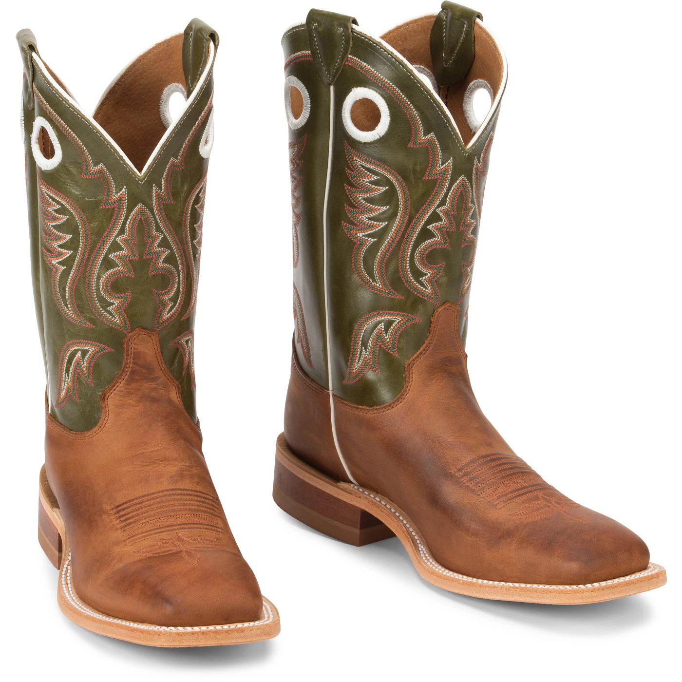 Justin Boots Men's Austin 11" Western Boot - Cognac Cowhide (BR307) - Front View