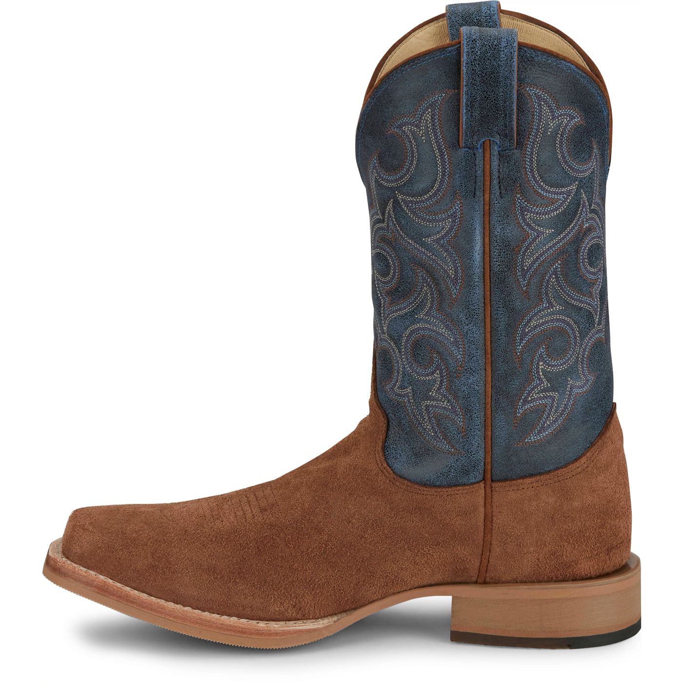 Justin Boots Men's Fergus 11" Western Boot - Royal Blue Cowhide (BR385) - View 8