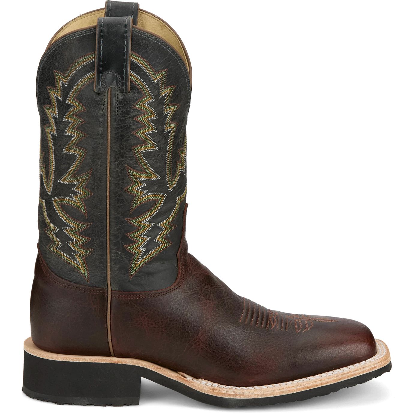 Justin Boots Men's Trainor 11" Western Boot - Malta Blue Cowhide (BR393) - View 3