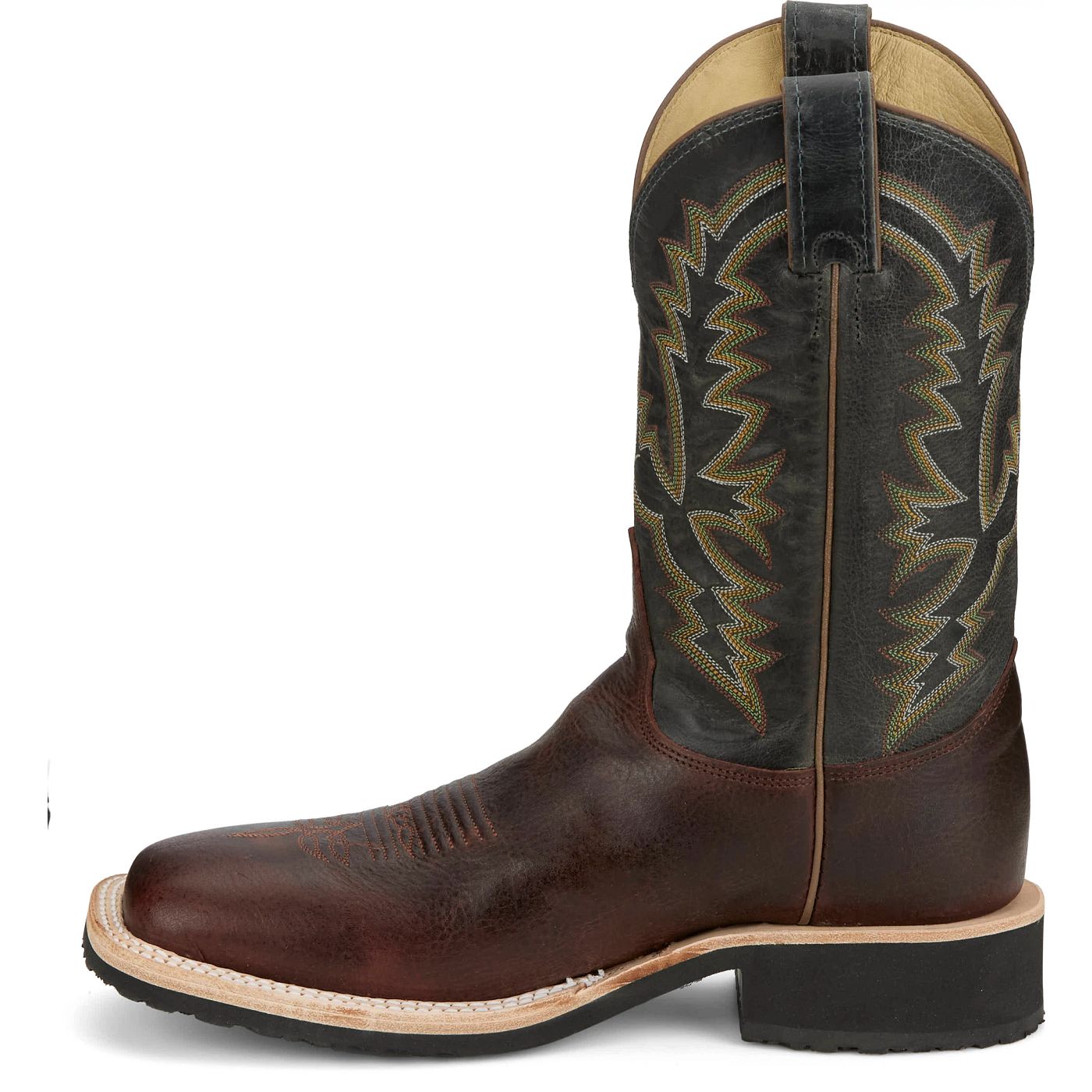Justin Boots Men's Trainor 11" Western Boot - Malta Blue Cowhide (BR393) - View 8