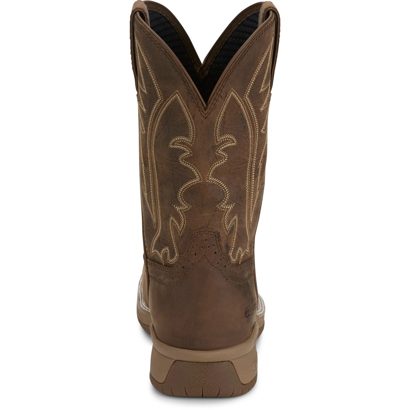 Justin Work Men's Nitread 11" Waterproof Nano Comp Toe Boot - Taupe (CR3207) - View 5