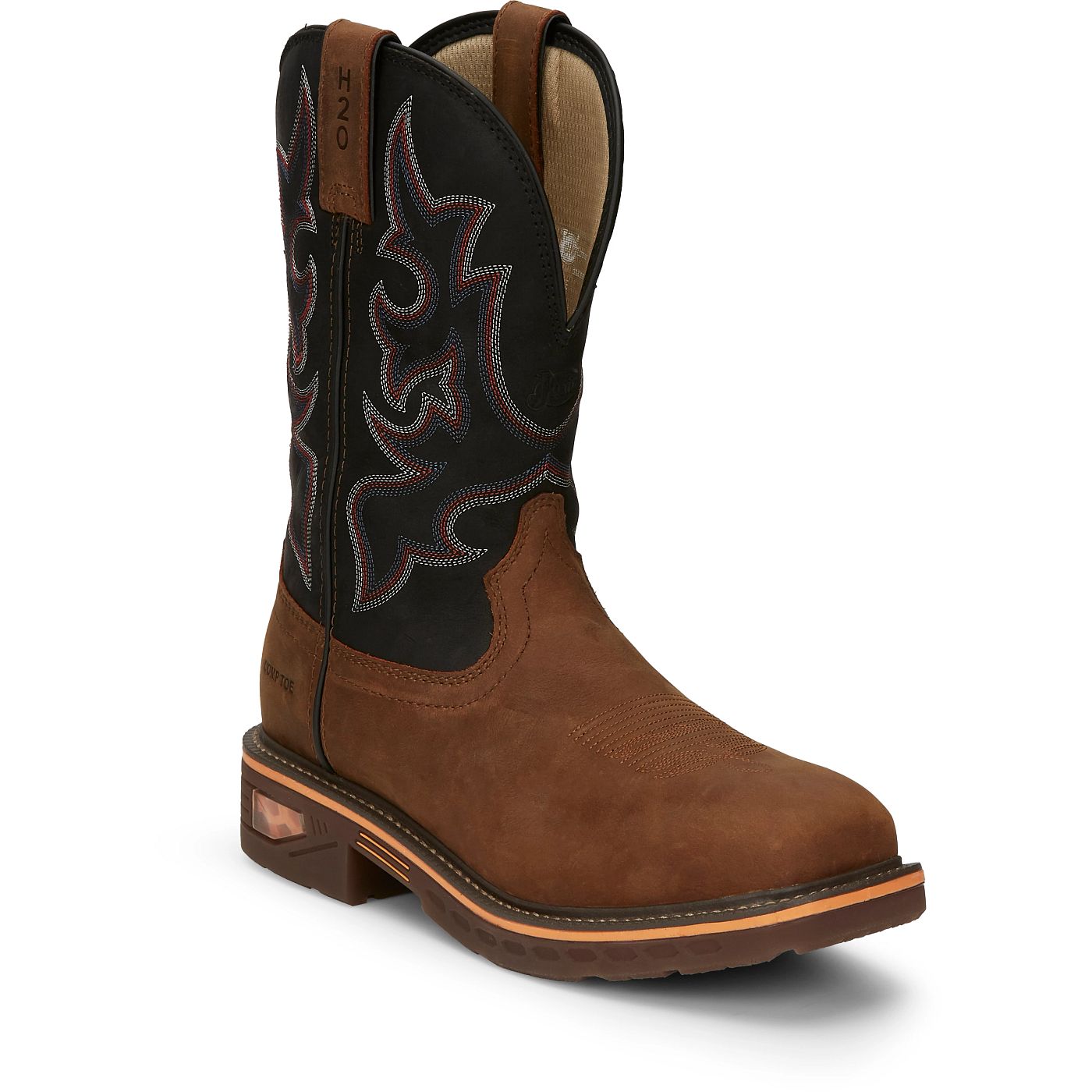 Justin Work Men's Resistor 11" Nano Comp Toe Boot - Rustic (CR4012) - View 2