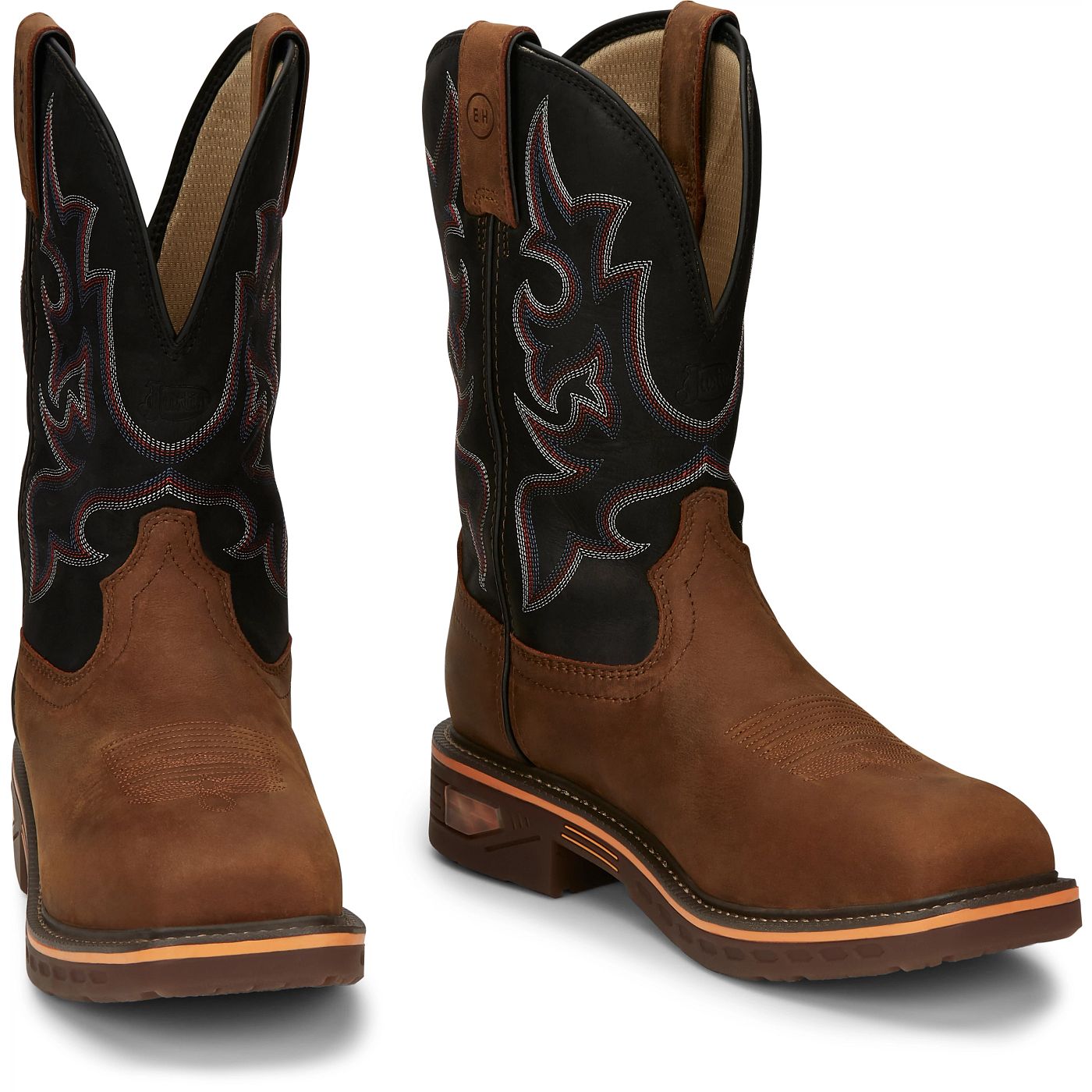Justin Work Men's Resistor 11" Nano Comp Toe Boot - Rustic (CR4012) - Front View