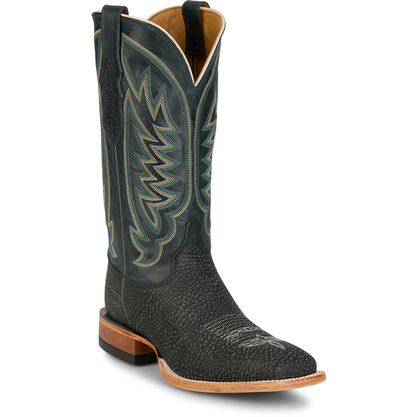 Justin Boots Cowman 13 Shrunken Shoulder Navy CX1321 Pair View