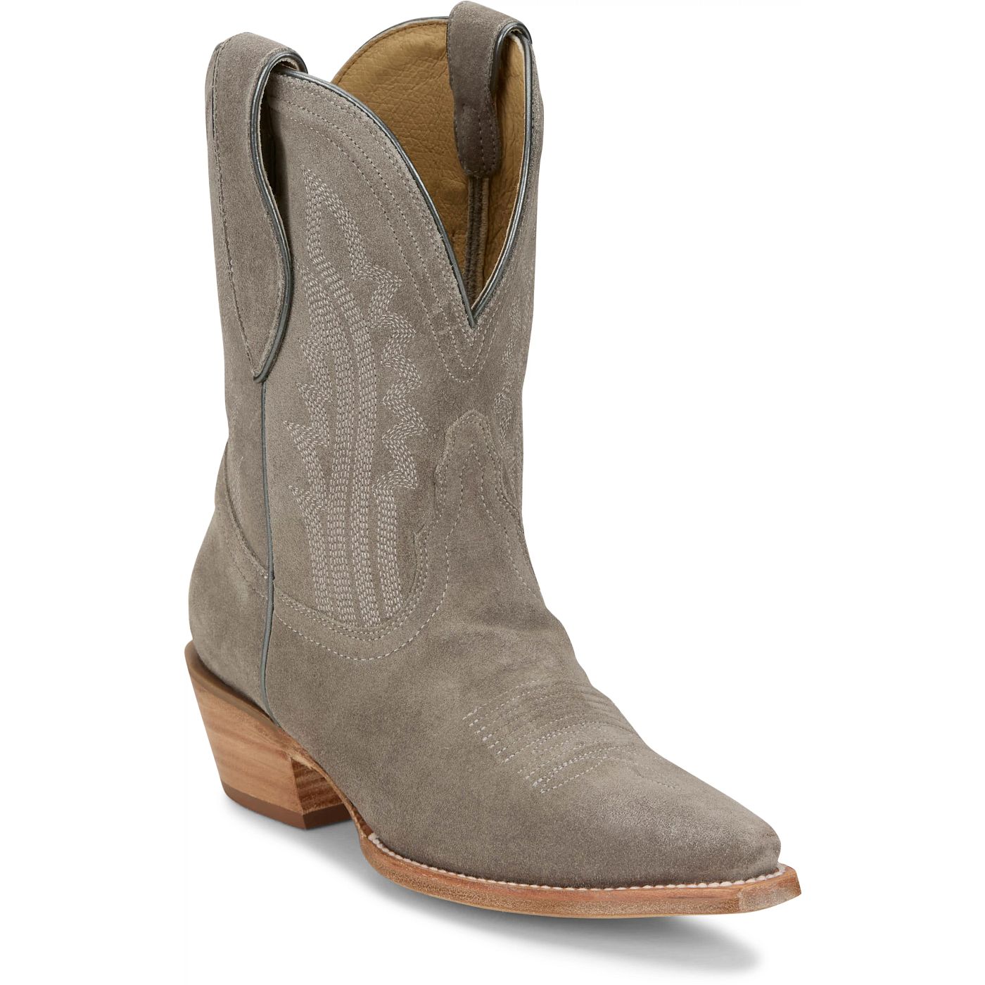 Tony Lama Women's 9" Lea Western Bootie Ash Suede (DR3260)
