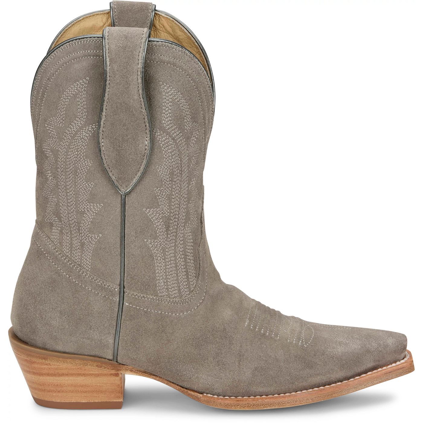 Tony Lama Women's 9" Lea Western Bootie Ash Suede (DR3260)