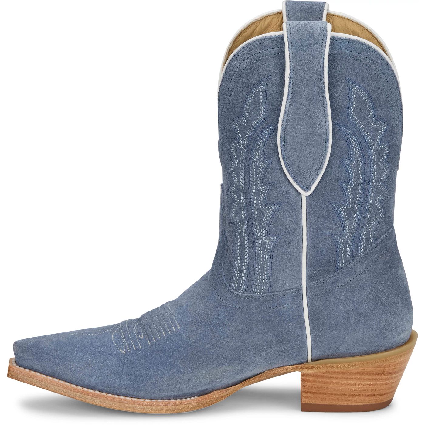 Tony Lama Women's 9" Lea Western Bootie Cornflower Suede (DR3261)