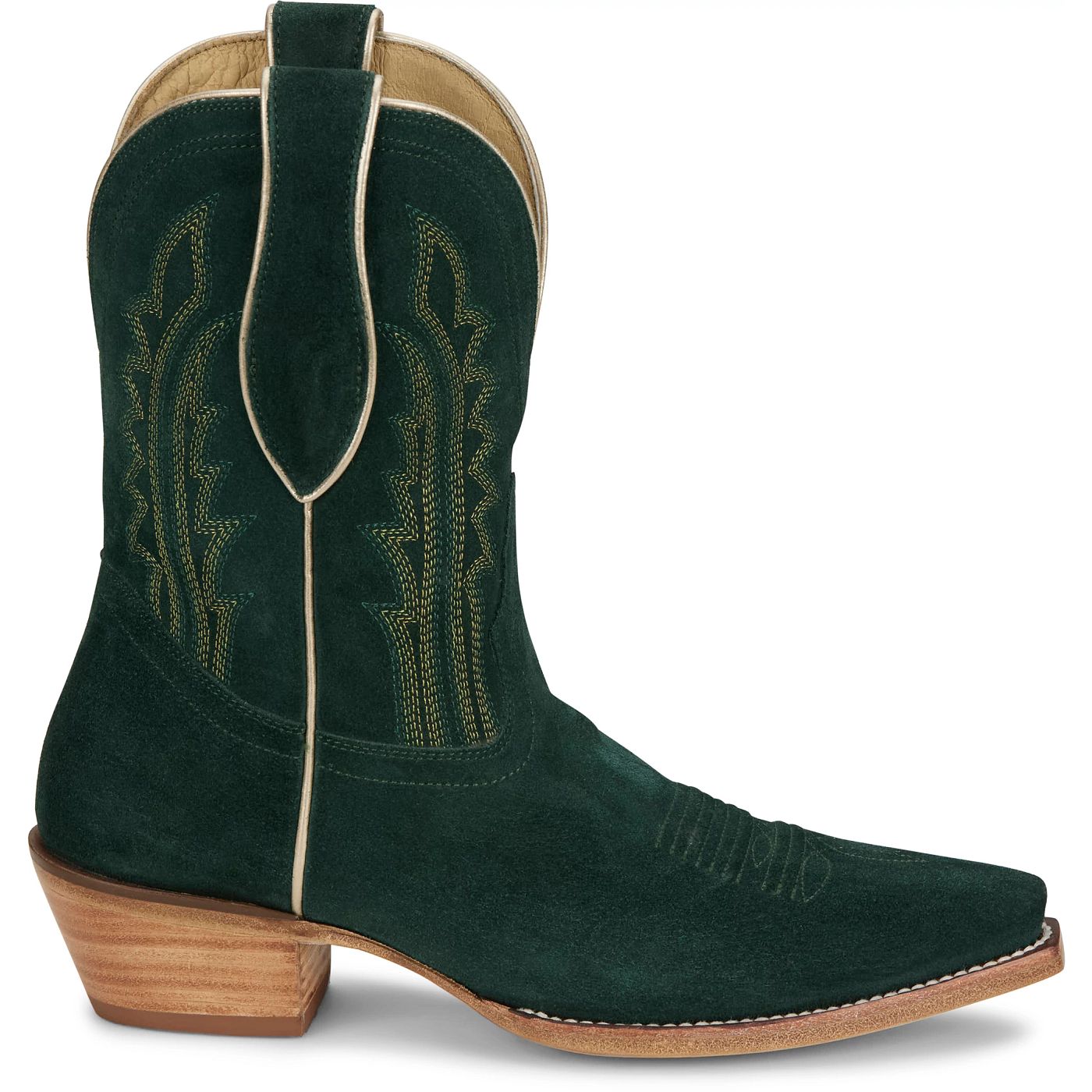 Tony Lama Women's 9" Lea Western Bootie Emerald Suede (DR3262)