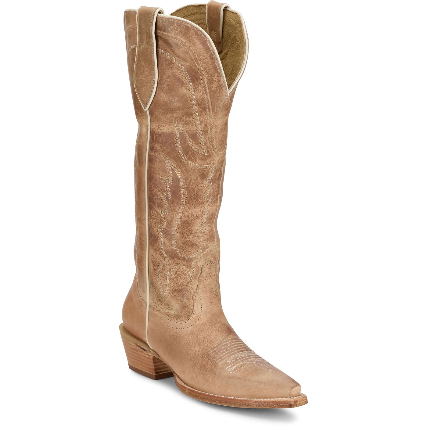 Tony Lama Women's Jess 15" Western Boot - Bone Goat (DR4250) - View 2