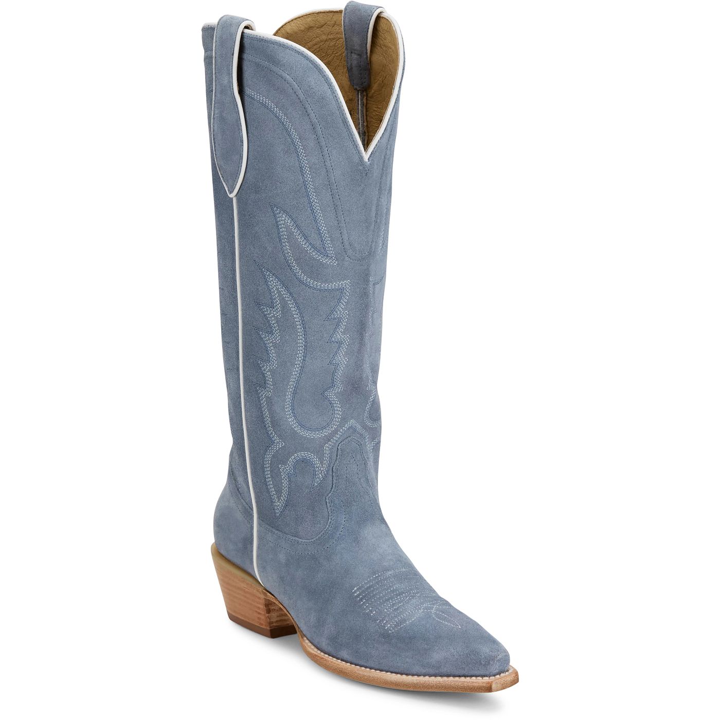 Tony Lama Women's 15" Liz Western Boot Cornflower Suede (DR4261)