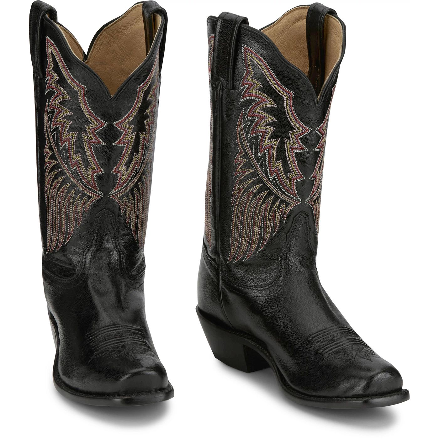 Tony Lama Women's 11" Sagrada Western Boot Black (EP4583) - Front View