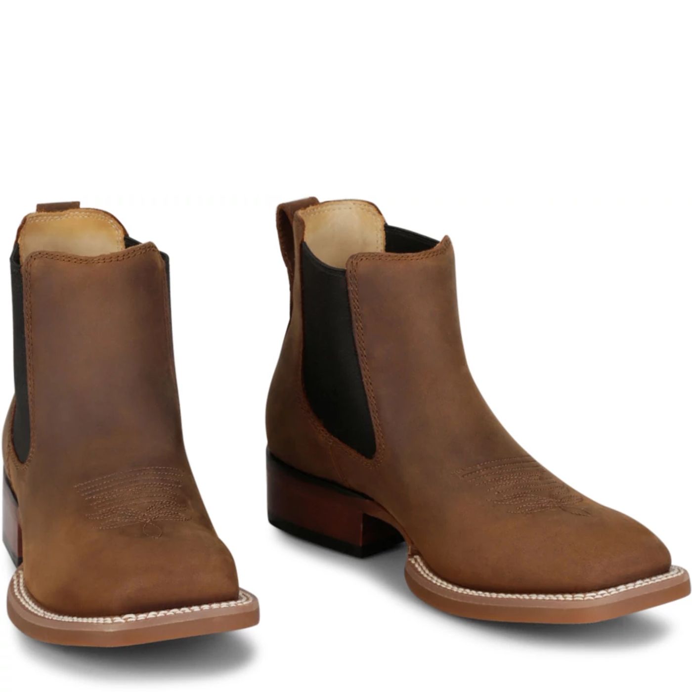 Justin Boots Men's Crazy Buck 6" Western Boot - Brown Cowhide (FN4150) - Front View