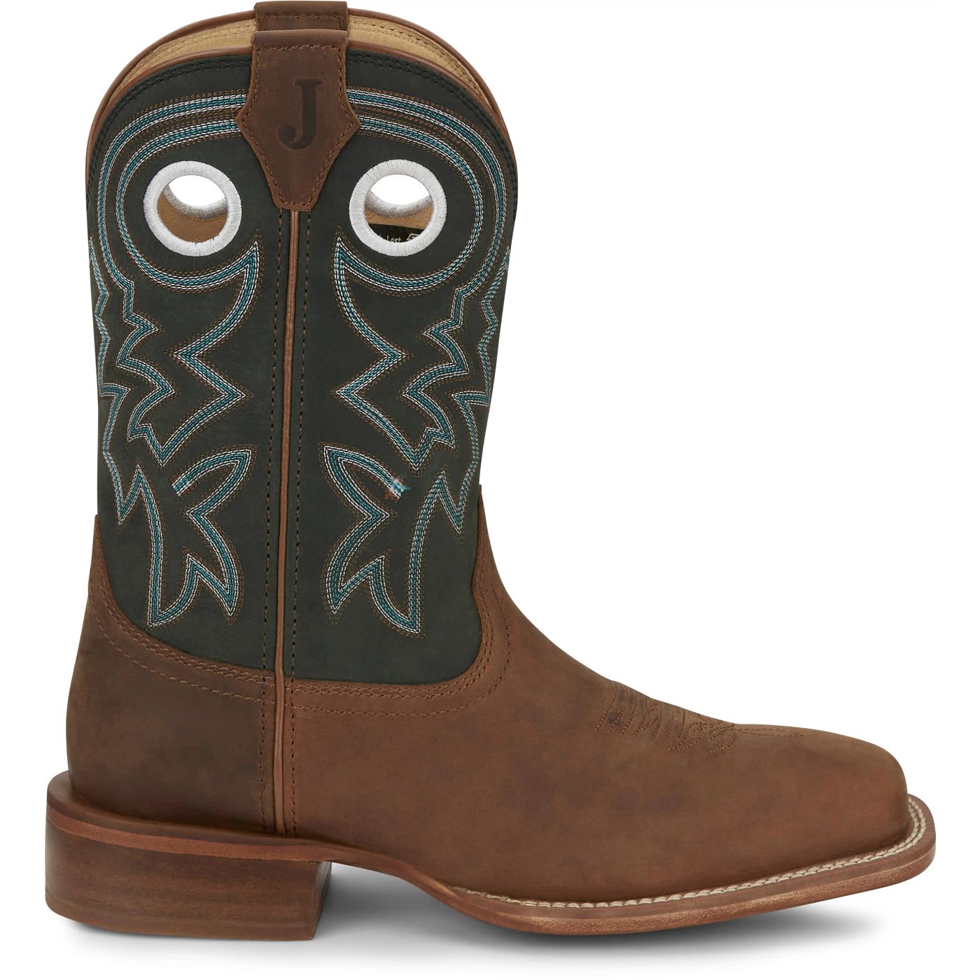 Justin Boots Men's Big News 11" Western Boot - Green Cowhide (FN7020) - View 3