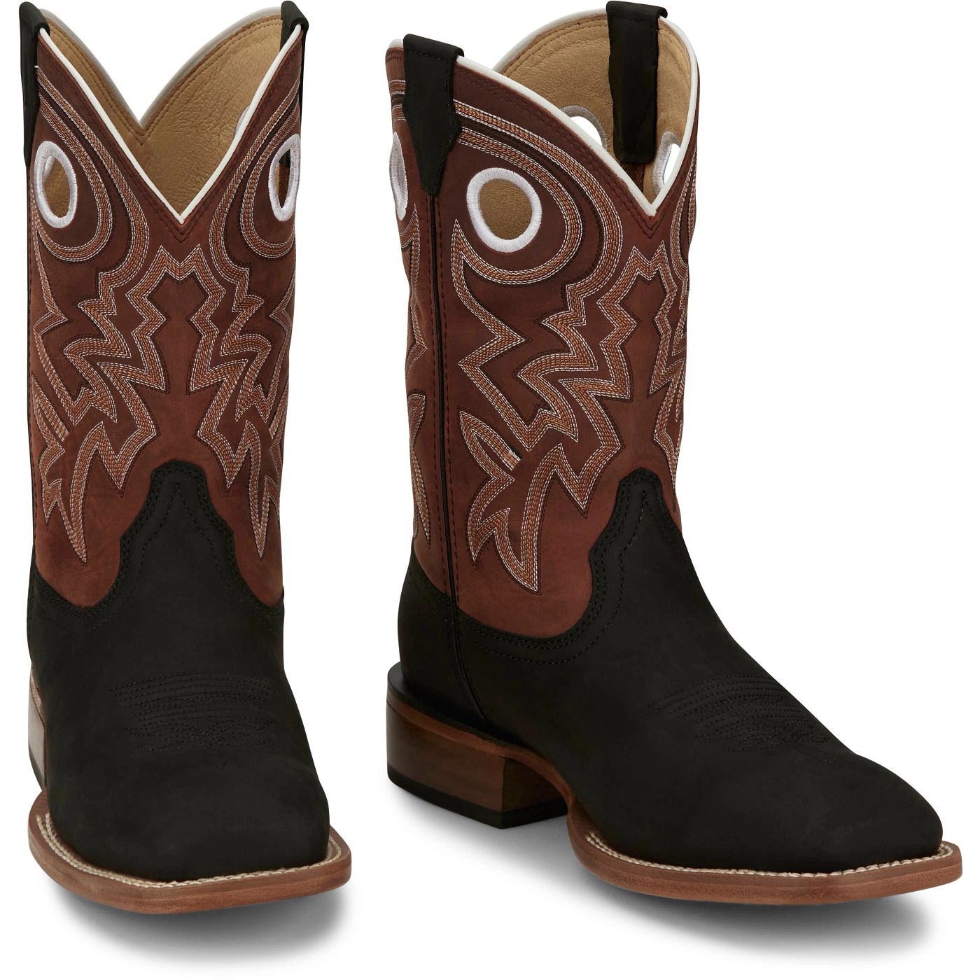 Justin Boots Men's Big News 11" Western Boot - Red Cowhide (FN7022) - Front View