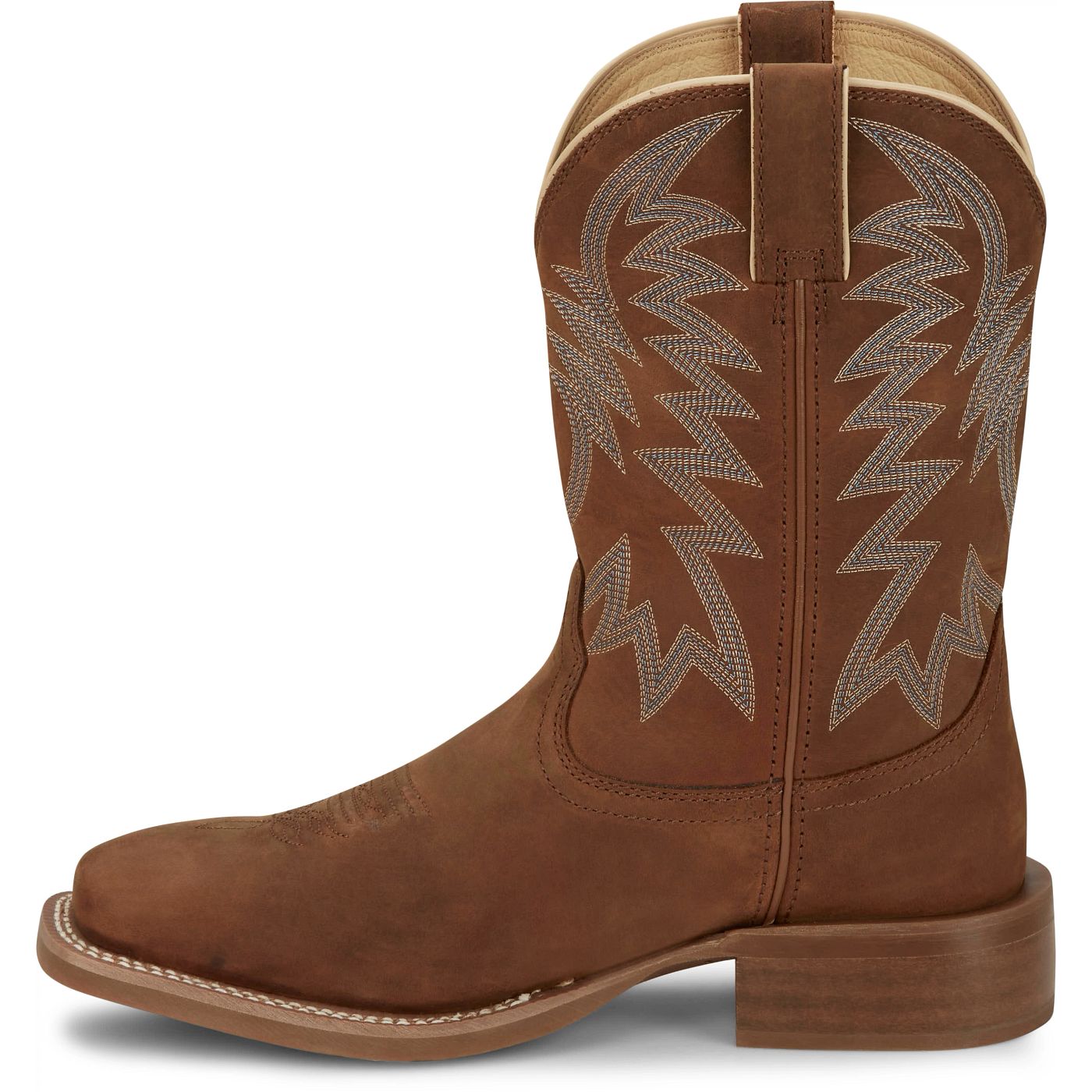 Justin Boots Men's Big Bucks 11" Western Boot - Pecan Brown Cowhide (FN7112) - View 8