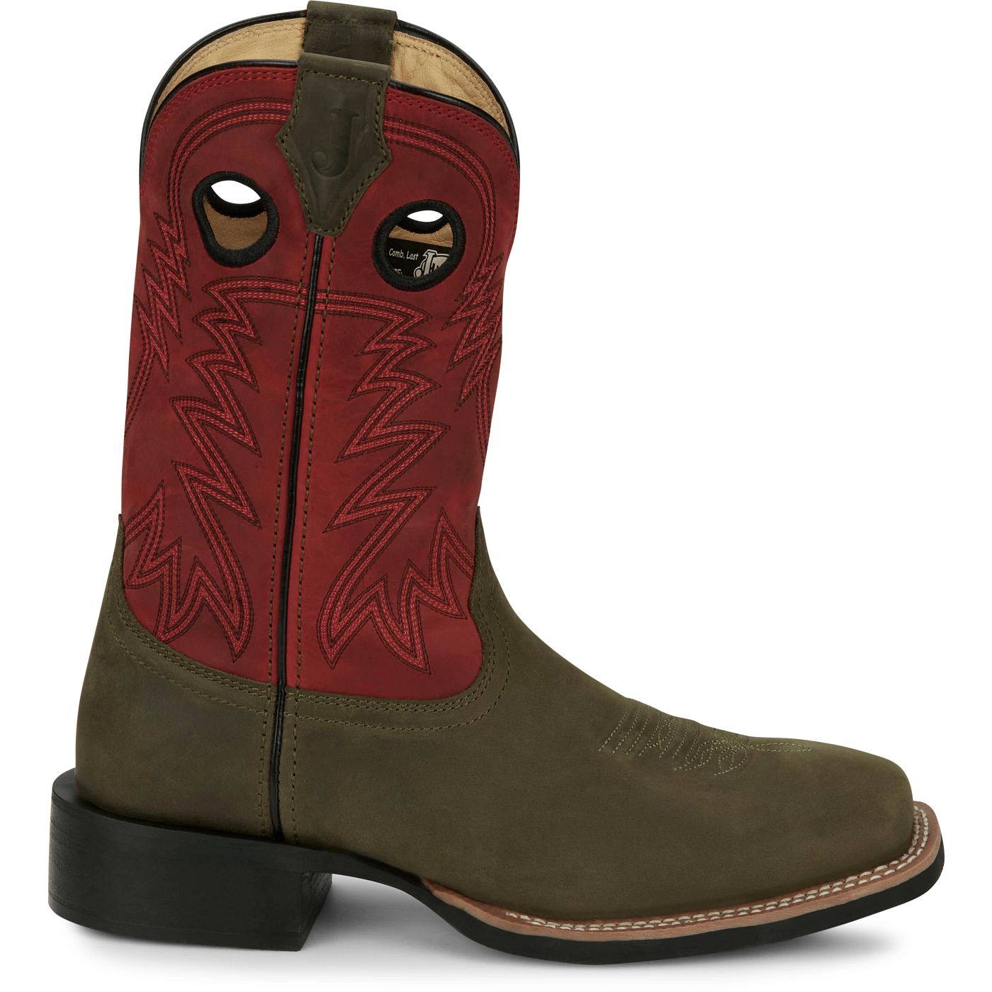 Justin Boots Men's Show Stopper 11" Western Boot - Red Cowhide (FN7120) - View 3
