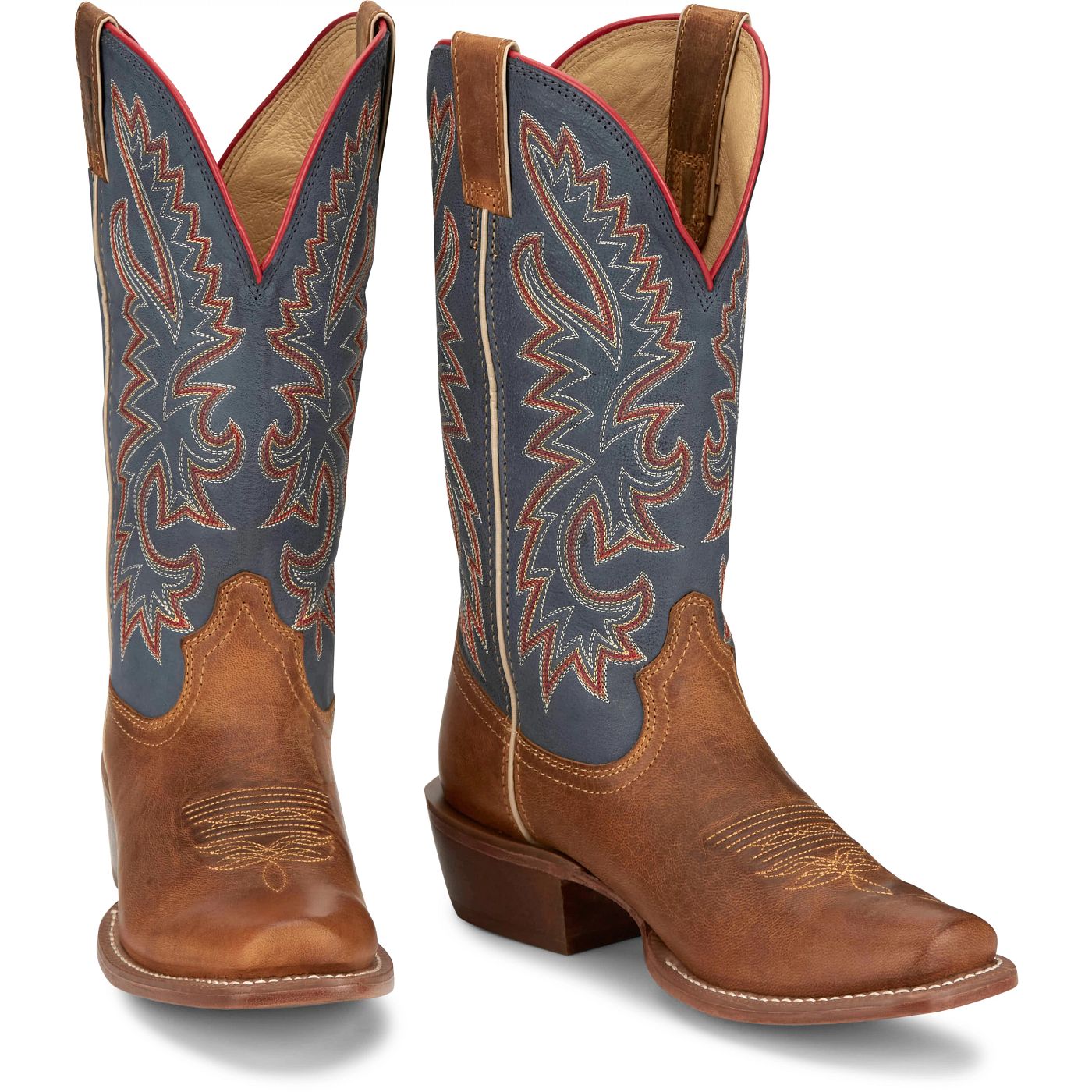 Justin Boots Men's Show Off 13" Western Boot - Royal Blue Goat (FN7251) - Front View