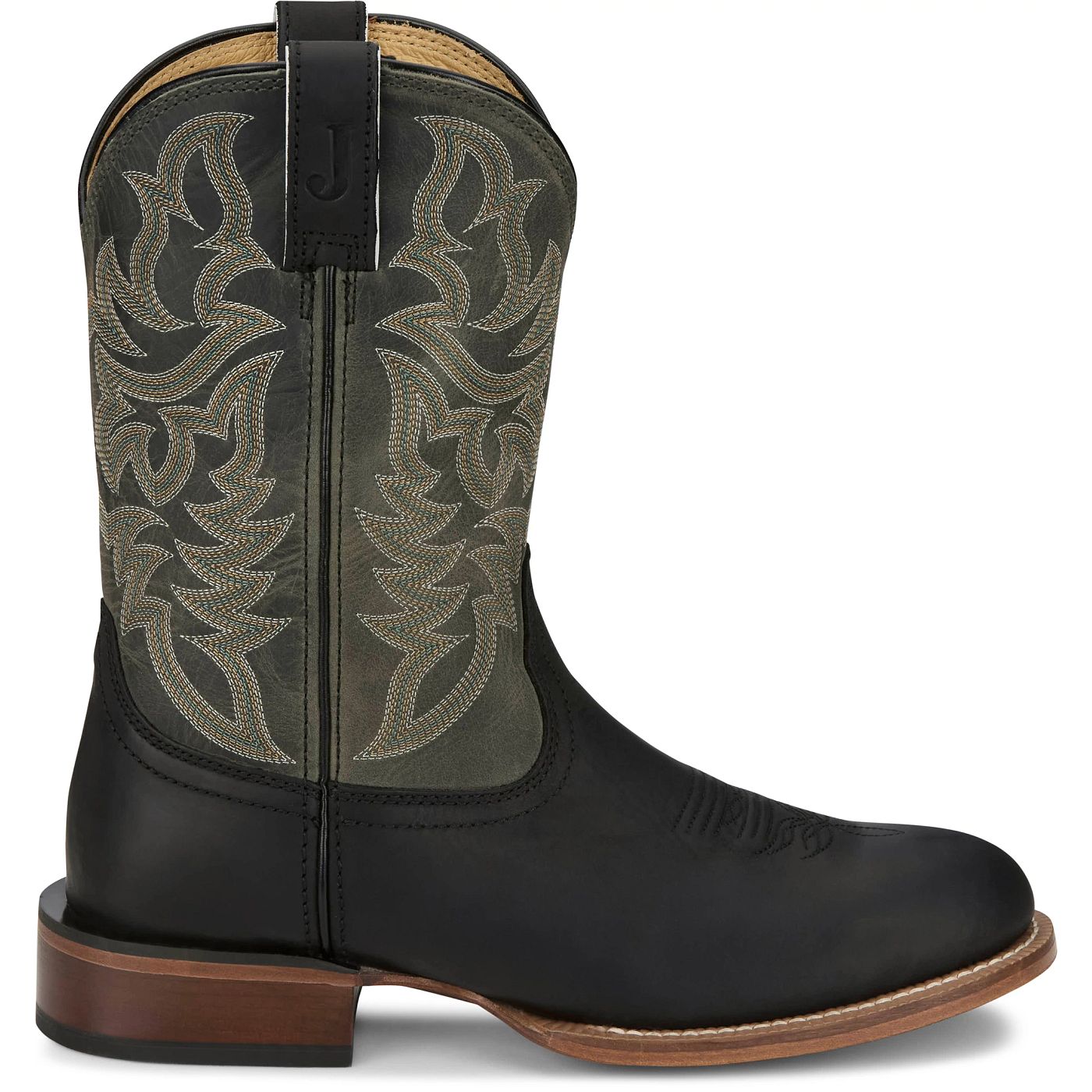 Justin Boots Men's Disco Man 11" Western Boot - Slate Grey Cowhide (FN7304) - View 3