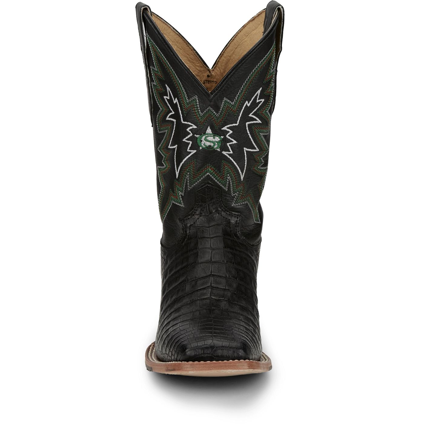 Justin Boots Men's Haggard 11" Western Boot - Black Caiman (GR5705) - View 7