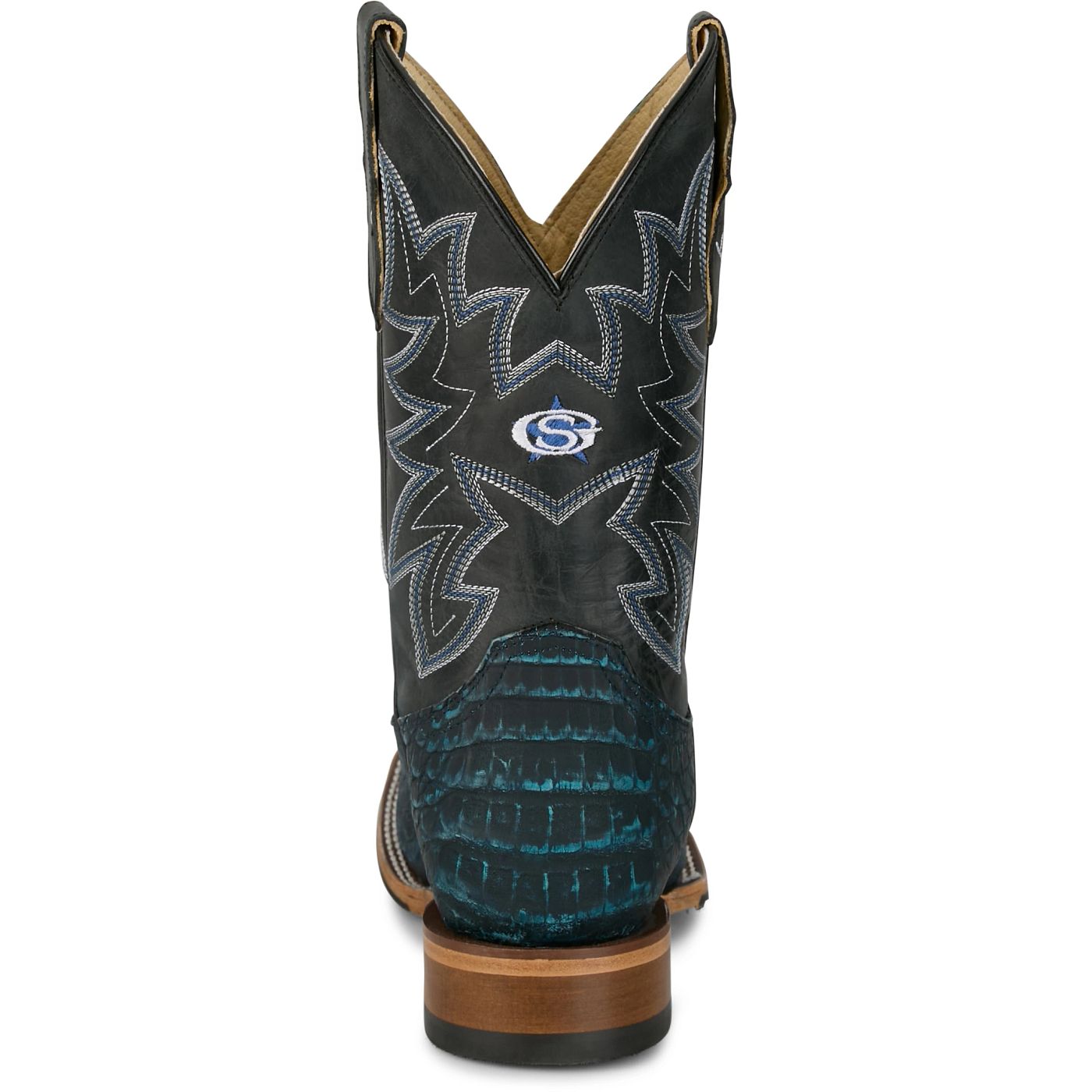 Justin Boots Men's San Antone 11" Western Boot - Black Caiman (GR5712) - View 5