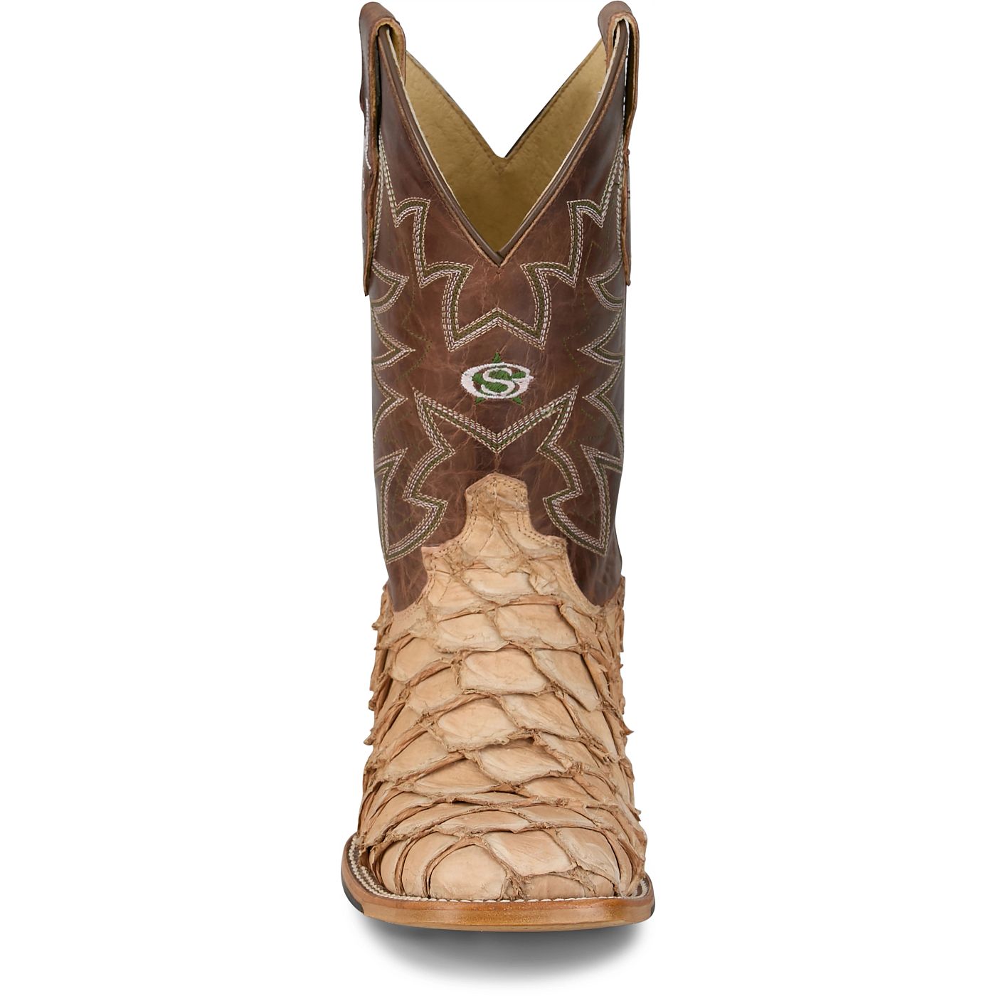 Justin Boots Men's Ocean View 11" Western Boot - Cedar Brown Pirarucu (GR5716) - View 7